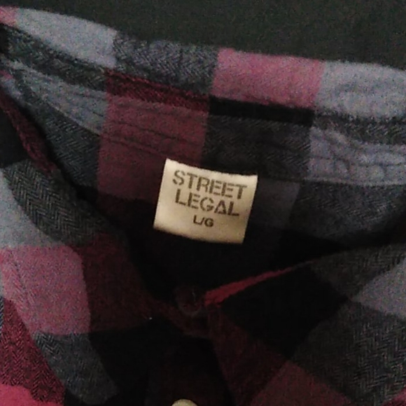 Maroon and grey flannel shirt - Picture 2 of 2